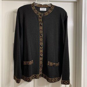 Alfred Dunner Women's Black and Gold Sweater, Size XL, NWT